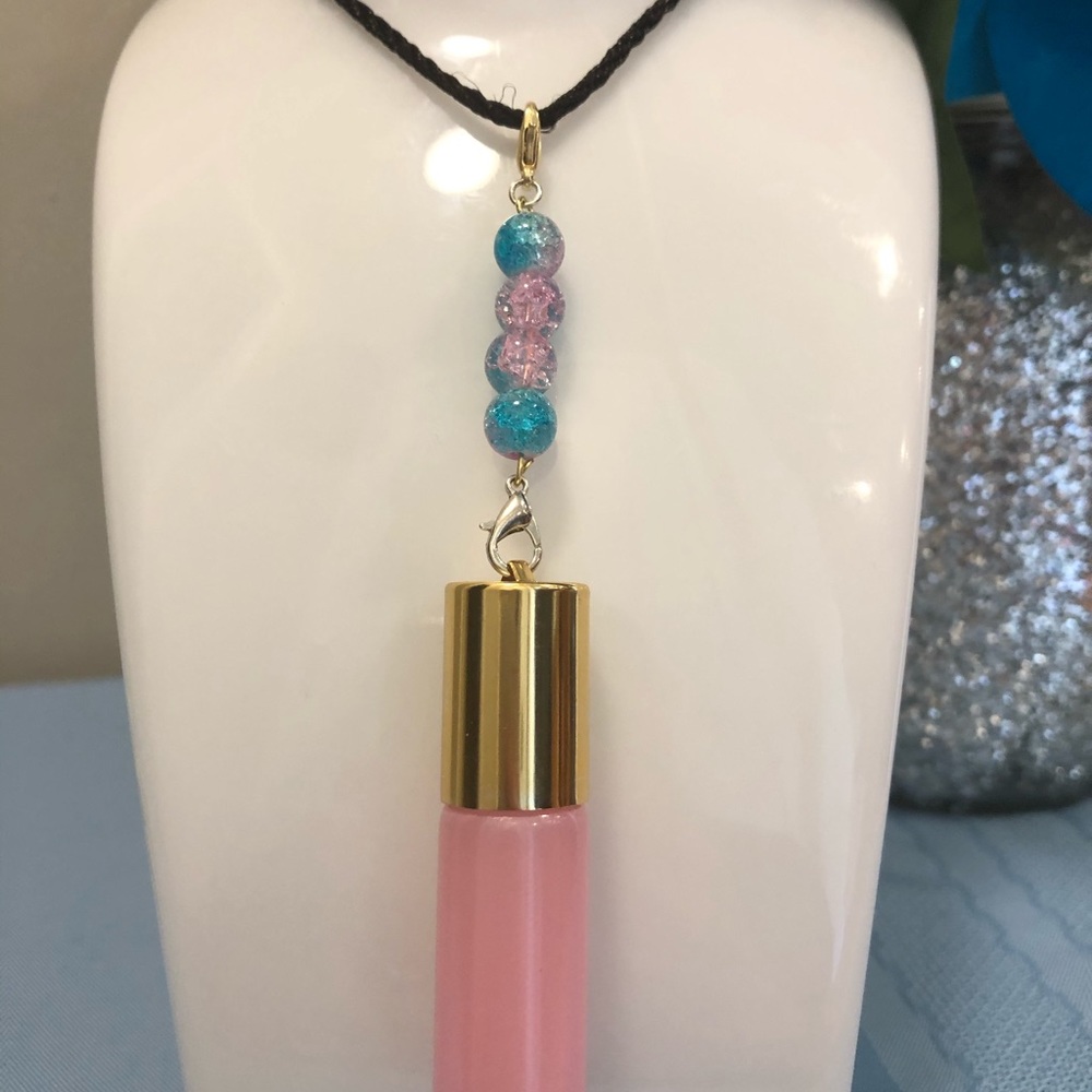 🍁5ml pink/blue essential oils roller necklace🍁